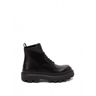 Dolce & Gabbana Brushed Leather Combat Boots