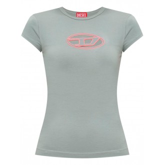 Diesel `T-Angie` T-Shirt With `Oval-D` Laser-Cut