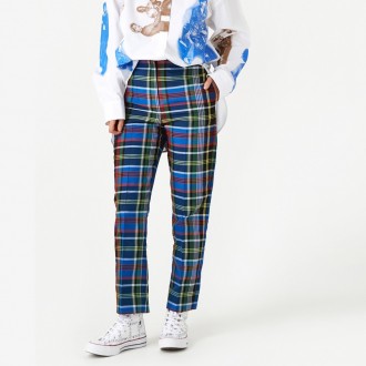 Check long trousers - multi