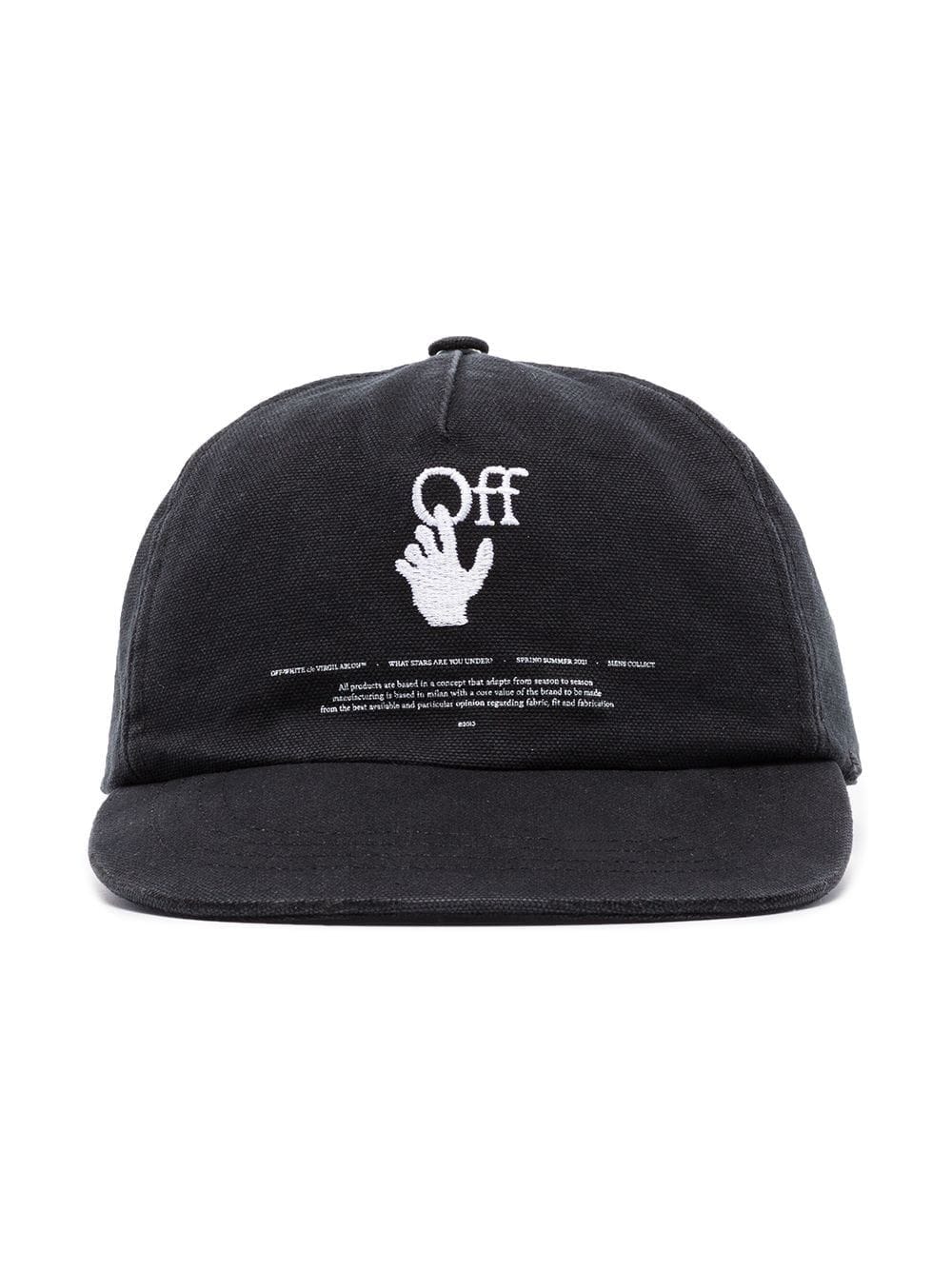 off white cap black