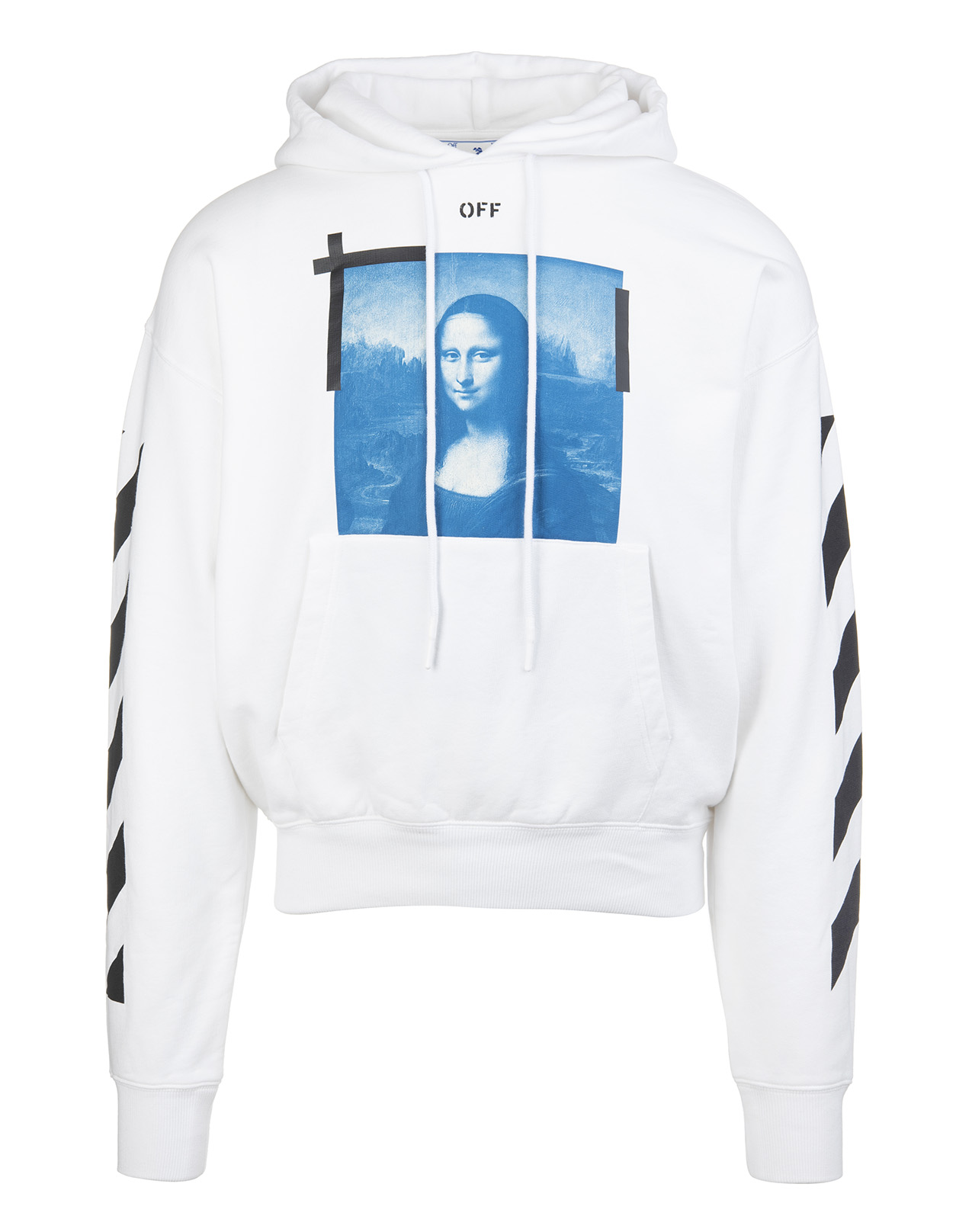 off white diagonal monalisa hoodie