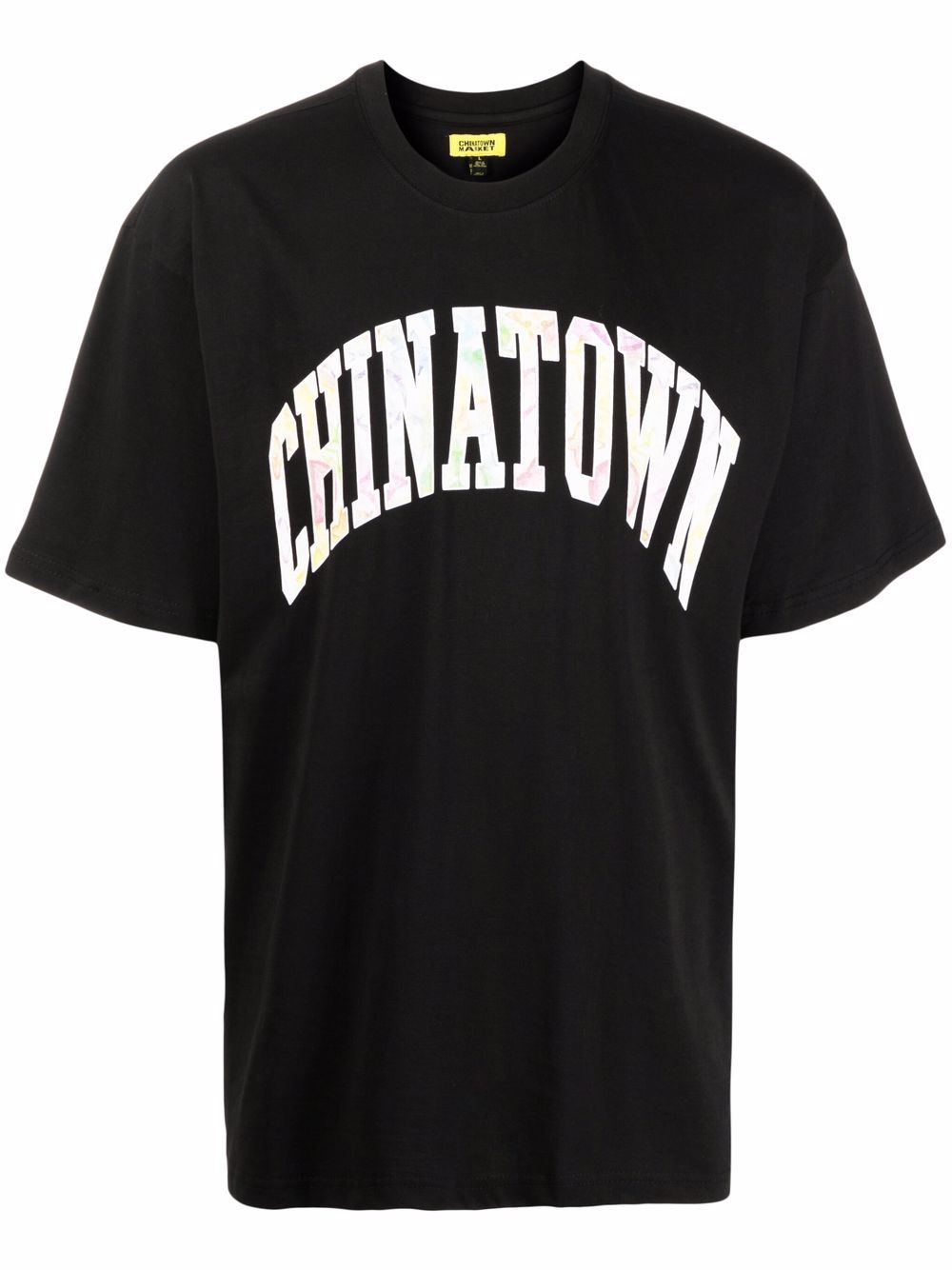 CHINATOWN MARKET T-shirt in cotone nero con stampa logo 