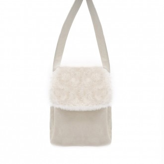 White Shearling Bag