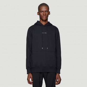 Logo Print Hooded Sweatshirt in Black