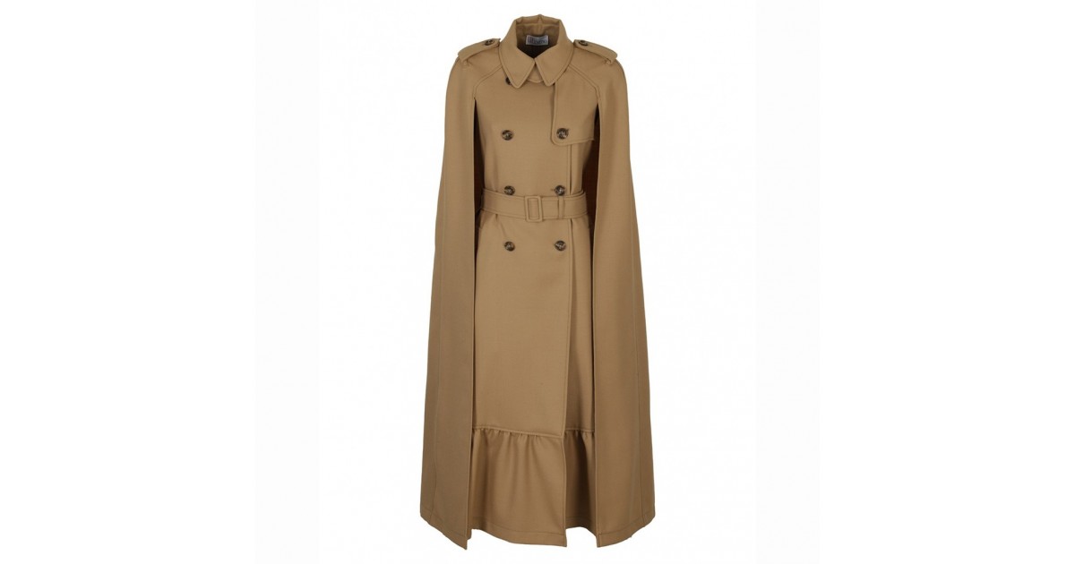 hooded double breasted trench coat