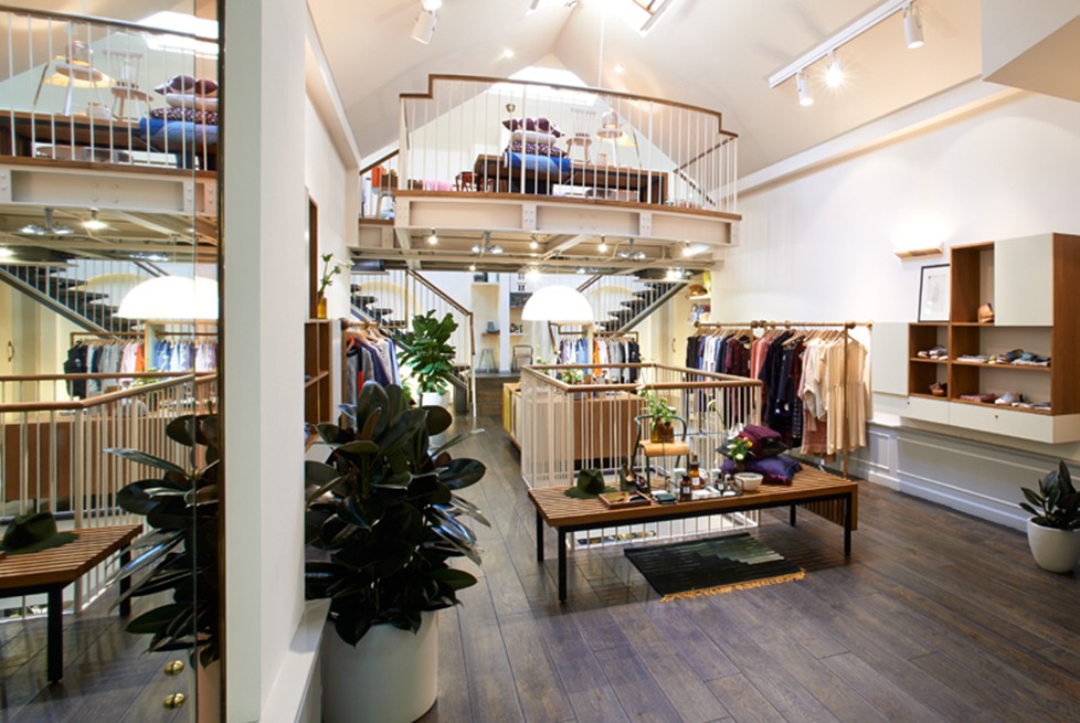 an image of the inside of a clothing shop